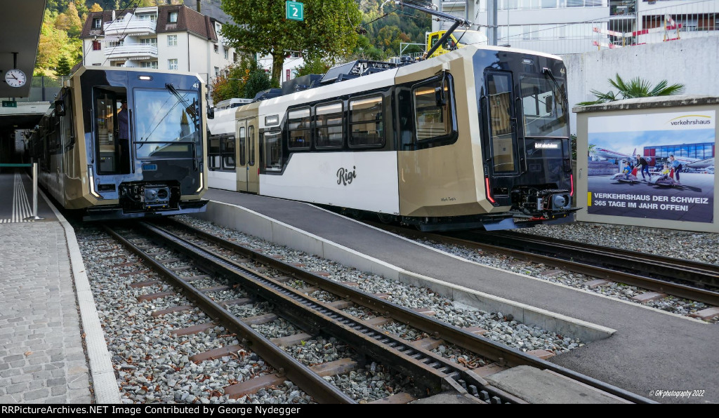 Passenger trains 41 and 44. Bhe 4/6 built by Stadler Rail